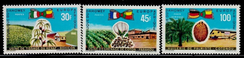 Agricultura - Algodón - Palma - Dahomey 1969 - Serie Mint