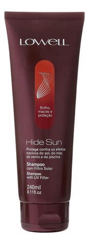 Lowell Hide Sun - Shampoo De Brilho Com Filtro Solar 240ml