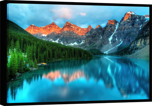 Quadro Decorativo Canvas Filete Montanhas Horizonte Paisagem
