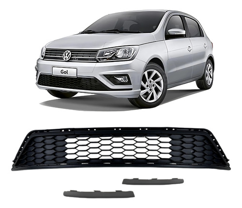 Grade Central Do Para Choque Gol Voyage Saveiro G8 Com Friso