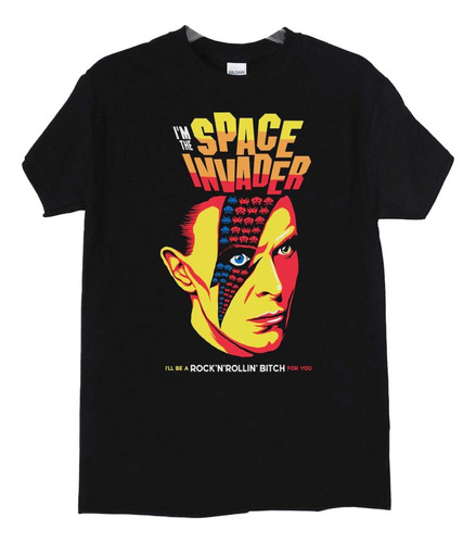 Polera David Bowie Space Invader Pop Abominatron