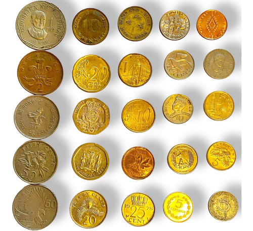 Fantástico Lote De 50 Monedas Distintas De Países Del Mundo (Usado)