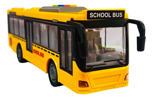 Autobus De Friccion School Bus A1119-1 Amarillo Escala 1:16