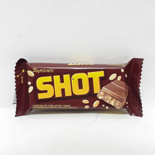 Chocolate Con Mani Shot X 35 Grms X5unidades