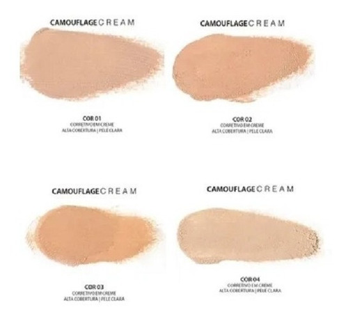 Imagem 4 de 4 de Corretivo Facial Camouflage Cream Alta Cobertura Max Love