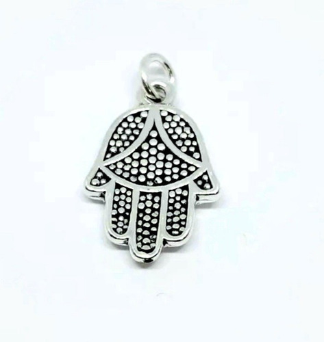 Imagen 1 de 3 de Dije Mano De Fatima /hamsa Plata Inflada 925