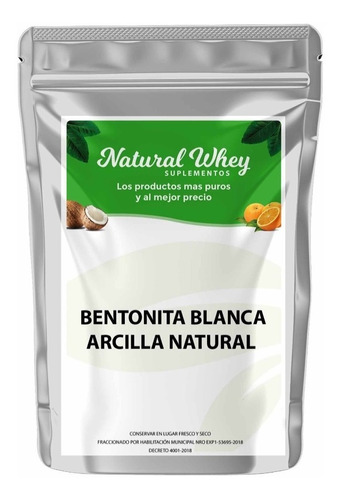 Bentonita Blanca Pura , Arcilla Natural 500 Gramos 