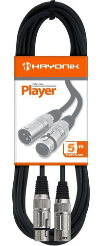 Cabo Para Microfone 5 Metros Xlr / Xlr Profissional Hayonik