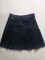 Comprar Falda Escolar Marca Hrd Azul Pliegue Bolsillo Talla 10 32x43