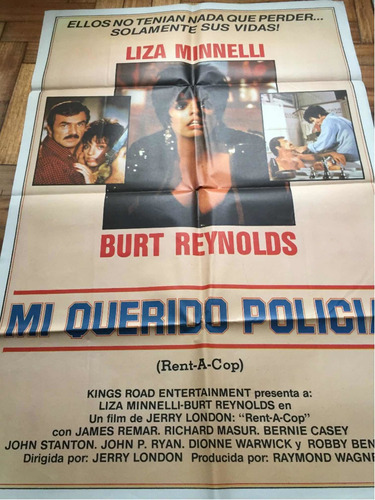 Poster Mi Querido Policia Burt Reinolds Y  Liza Minelli Orig