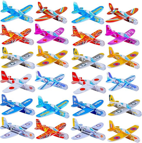 52 Planeadores Espuma Para Niños Aviones Papel Juguetes Gran