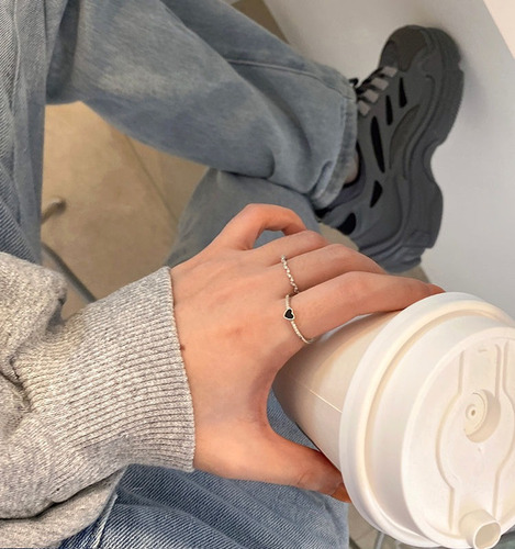 Juego De 10 Anillos De Dedo Ajustables Con Forma De Corazón