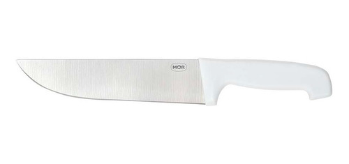 Cuchillo Cuchilla Asador Parrilla Mor Acero 9 Mango Blanco