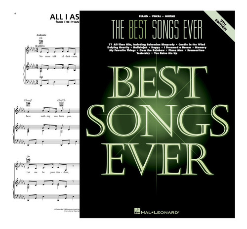 Partitura Piano Pvg The Best 71 Songs Ever 9th Edit Digital