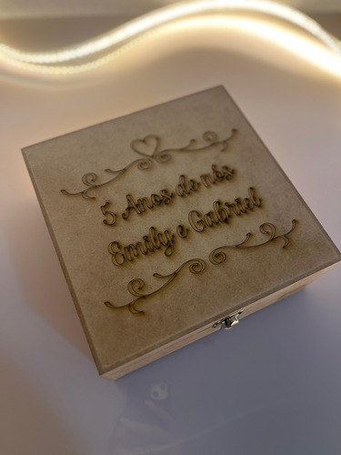 Caixa Mdf Personalizada Para Presentear Namorado, Pai, Mãe..