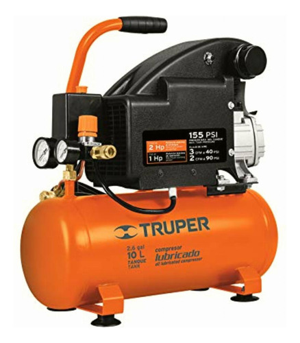 Truper Comp-10l, Compresor De Aire 120 V, Lubricado,