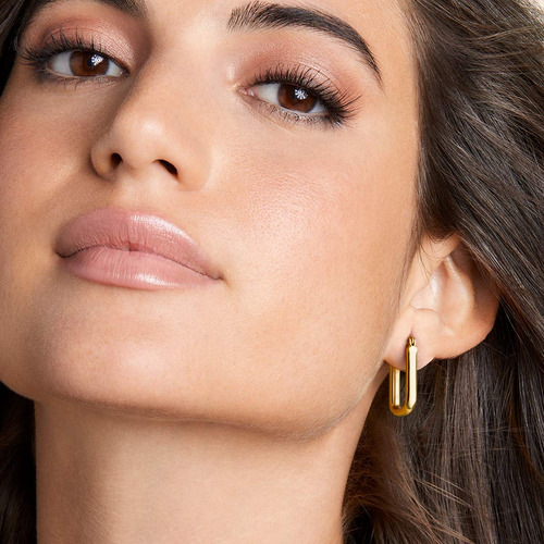 Aretes X 3 Pares Intercambiables Finart Ésika Baño Oro 24k