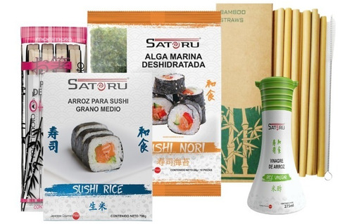 Paquete Para Hacer Sushi C/ Alga + Arroz + Vinagre + Ohashi 