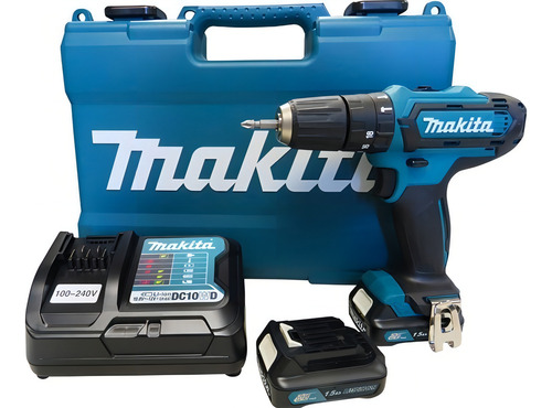 Parafusadeira Furadeira Makita Df333dwye 2 Baterias E Maleta Cor Azul-turquesa
