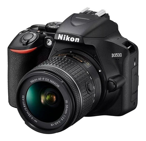 Nikon Kit D3500 + lente 18-55mm VR + lente 70-300mm + Mochila DSLR color negro