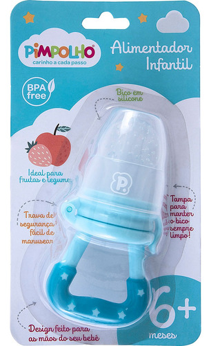 Alimentador Infantil P Frutas Ou Legumes Azul 6m Pimpolho