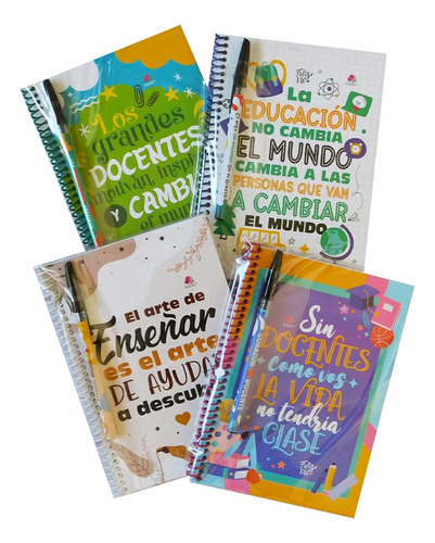 Cuaderno Dìa Del Maestro Con Birome Pack X 40 Unid