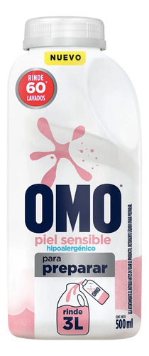 Omo Detergente Liquido Piel Sensible Para Diluir 500 Cc