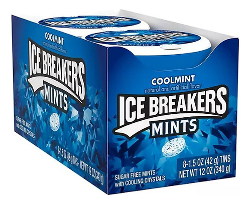 Ice Breakers Coolmint Mentas Para El Aliento Sin Azúcar 8pz