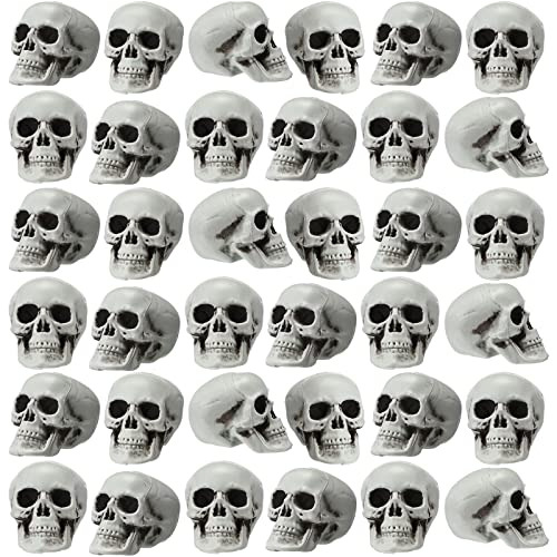 50 Packs Helloween Cráneo Decoración Plástico Cabeza Q5hwg