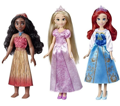 Disney Princesas - Moana Rapunzel Y Ariel Con Mascotas 