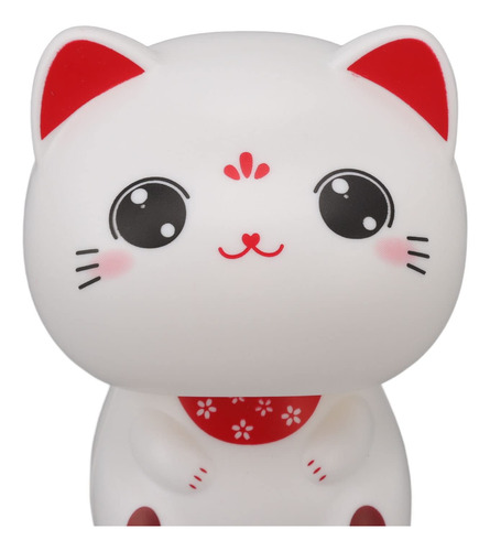 Gato De La Suerte Solar Que Agita La Mano Deco Feng Shui Con
