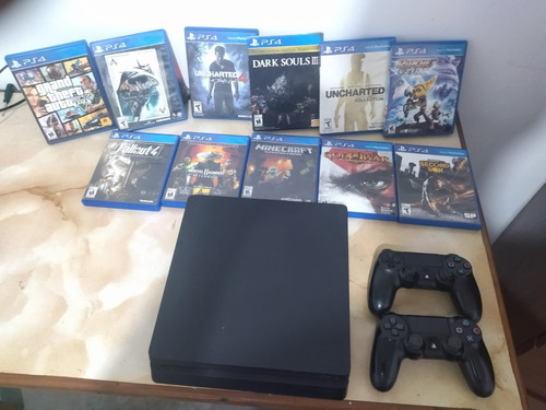 Playstation 4 Slim 500gb Con 2 Mandos + 11 Juegos