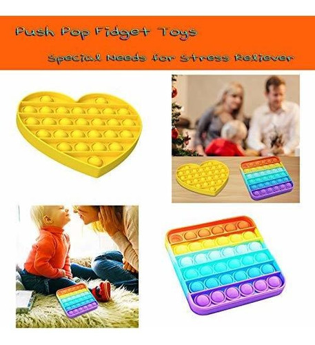 Imagen 5 de 7 de Push Pop Bubble Sensory Fidget Toy Squeeze Toys Poke Pop Toy