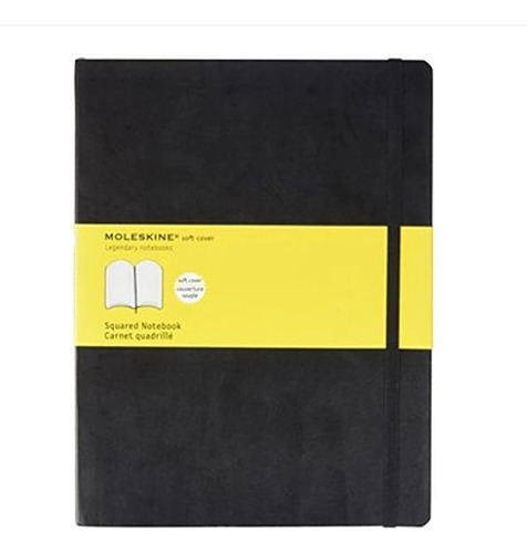 Libreta Moleskine Clasica Tapa Blanda Negra Xl Cuadriculada