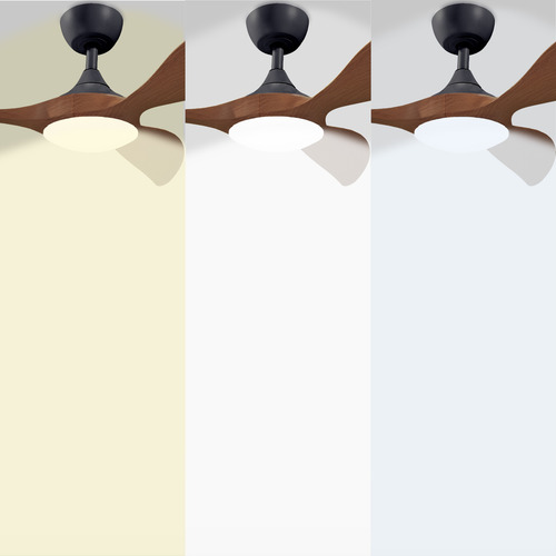 Ventilador Techo Minimalista 6 Velocidades Luz Ajustable 1.422 M 30-35w Acrílica Walnut 3