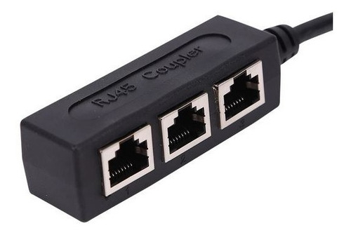 Imagen 6 de 7 de Divisor De Red Lan Ethernet Hembra Rj45 1 A 3 Adaptador
