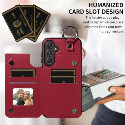 Capa Elegante Com Porta-cartões Para Samsung, Durável