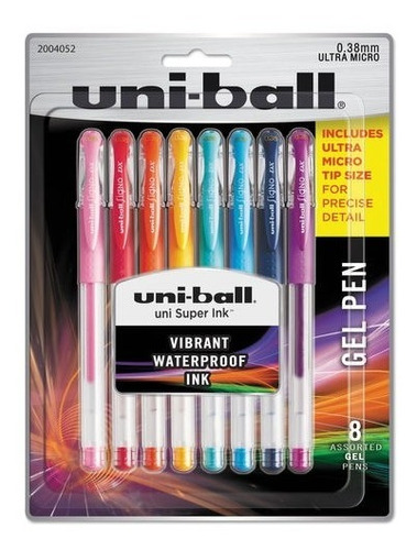  Bolígrafo Uni-ball Stick Gel Micro 0.38 Mm