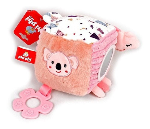 Sonajero Peluche Cubo Colgante Multisensorial 12 Cm Edu 8705