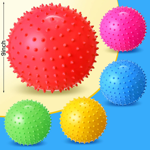 Paquete De 10 Bolas Knobby De 9 Pulgadas, Bolas Sensoriales