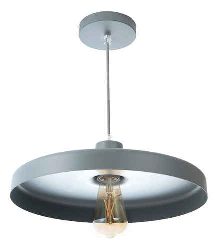 Lámpara Colgante Elio, 15 W, Base E27, Interior, Aluminio Estructura Gris