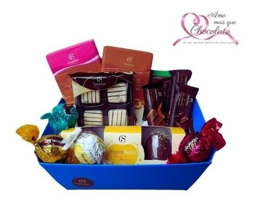 Cesta De Chocolate Cacau Show Kit 12 Chocolates Variados