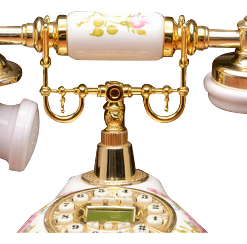 . Teléfono Vintage Con Botón Pulsador, Decoración De