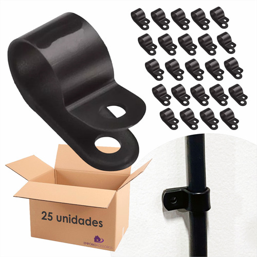 Kit 25 Abraçadeira 8mm Cinta Plastica Fixador Prendedor Fio