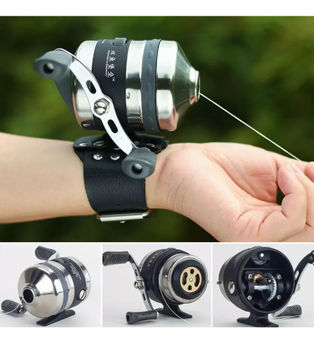 Carrete De Pesca Con Doble Brazo Oscilante Cerrado De Acero