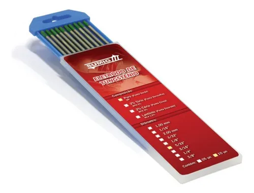 301780 Electrodo Tungsteno Puro Verde 4,0 Mm X Uni Layva Tig