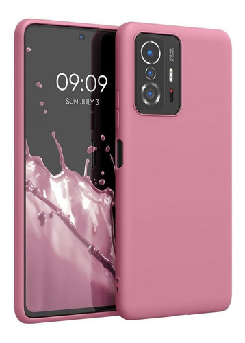 Carcasa Silicona Slim Antihuellas Para Xiaomi Mi 11t / Pro Color Rosa