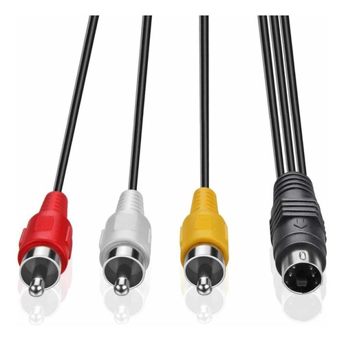 Electop 4 Pin S-video A 3 Macho Rca Cable De Video Compuest