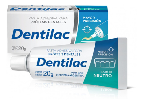 Dentilac Adhesivo Dental Sabor Menta Pomo X 20 G