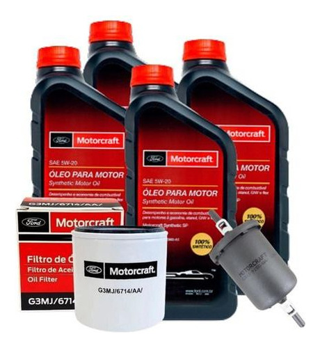 Kit Revisão Oleo 5w20 Motorcraft E Filtros Ford Ka Ecosport